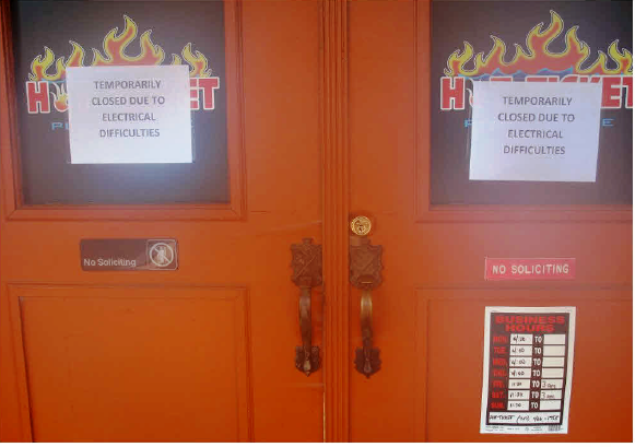 Hot Ticket Closed Sign Power Surge Creates Business Interrruption Claim Mess